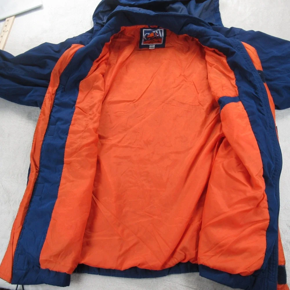 Denver Broncos Jacket Men XL GIII & Carl Banks Blue Hooded Full Zip Winter VTG
